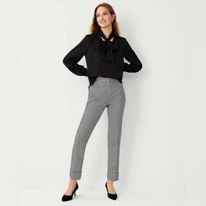Ann Taylor The High Waist Everyday Ankle Pant in Houndstooth 0P NWT